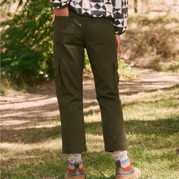 THE GREAT. + Eddie Bauer The Canvas Hike Pant in Dark Forest Green sz 6 - Picture 6 of 6